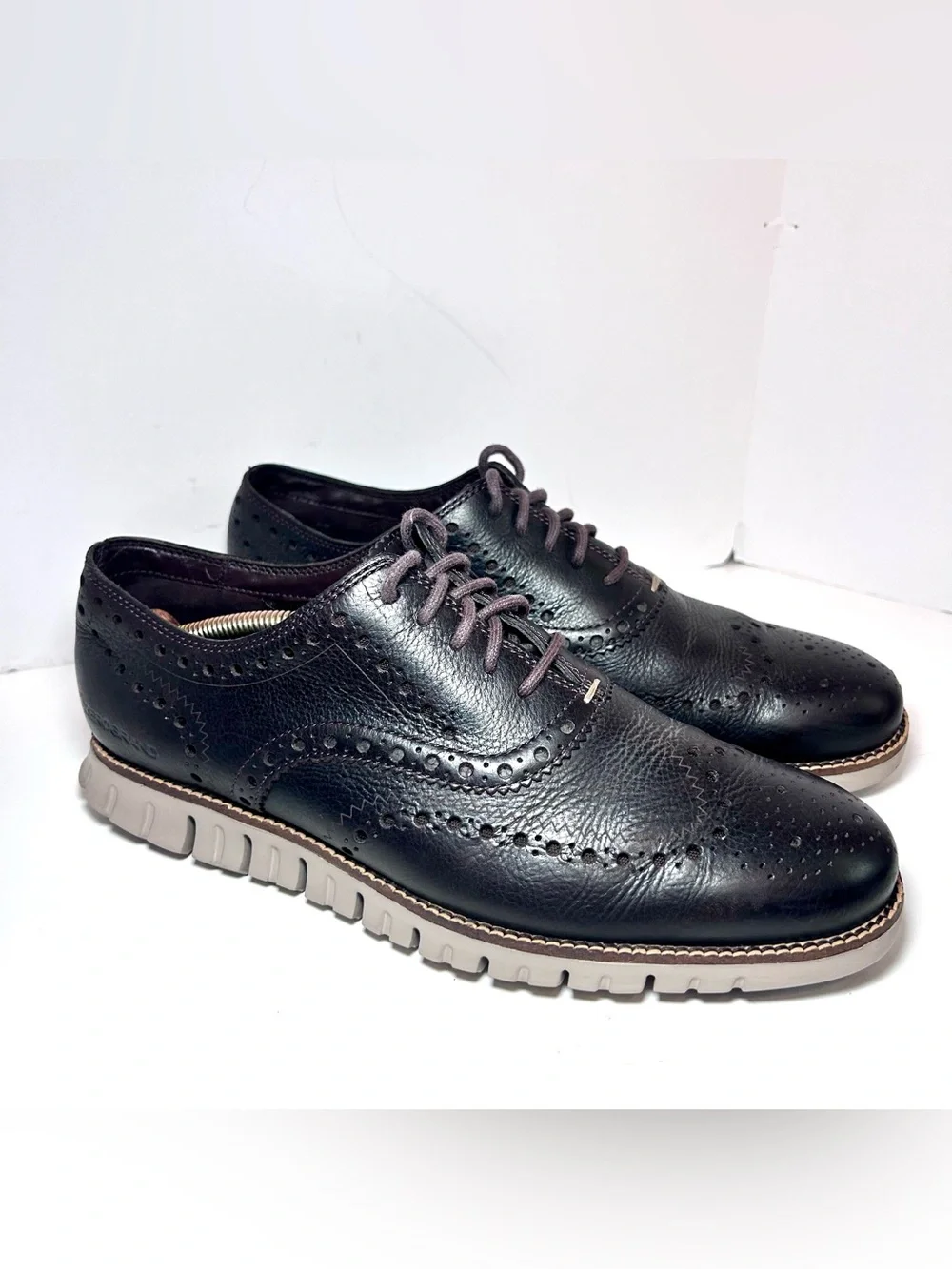 Cole Haan Zerogrand Wingtip Oxfords Men’s 8.5 Dark Brown Leather